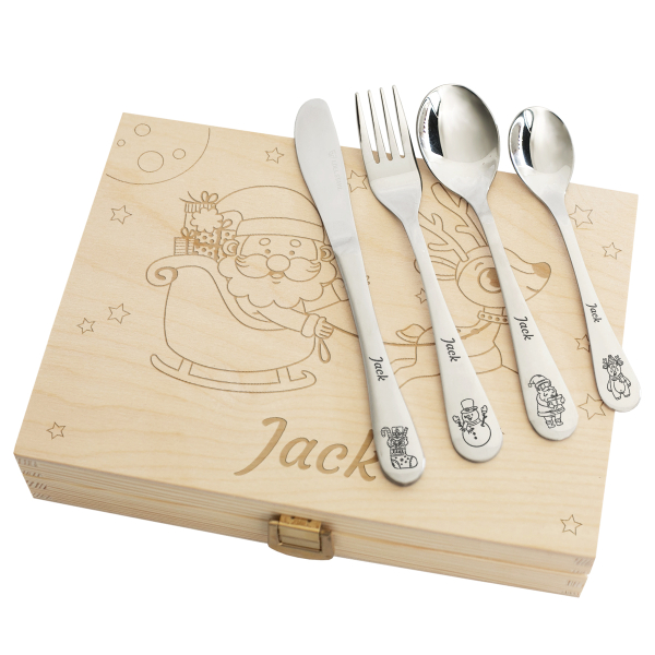 Personalised Christmas cutlery for children Personalised Christmas cutlery for children