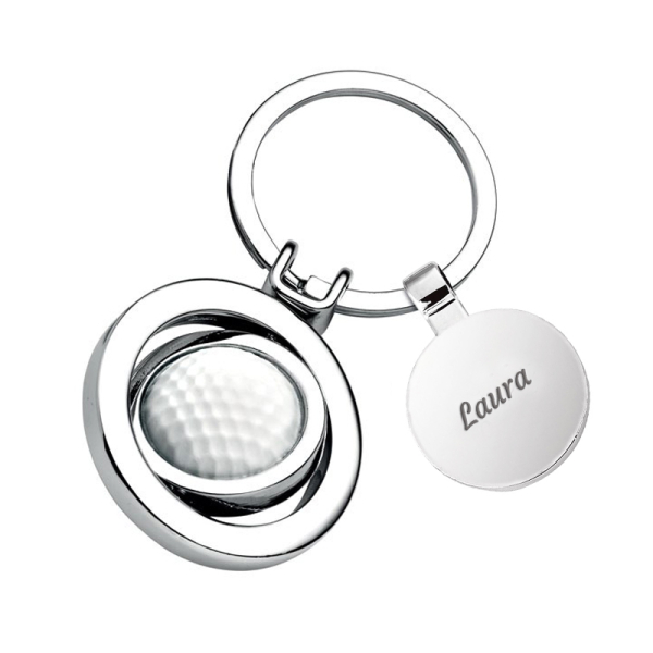 Customised golf ball keyring Customised golf ball keyring