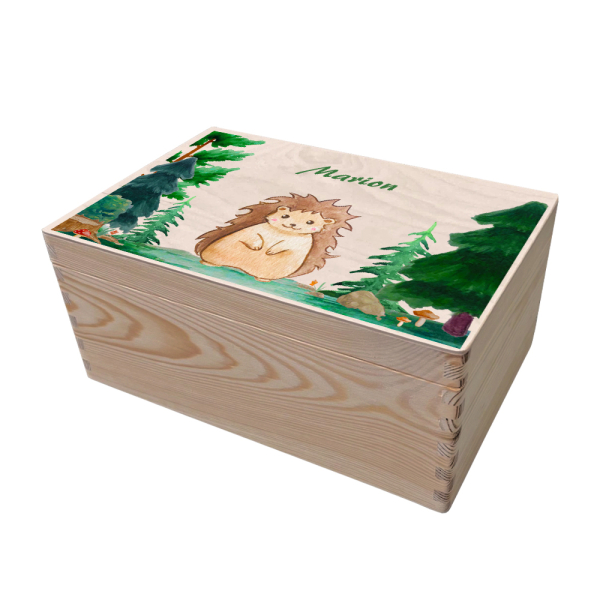 Wooden storage box forest Wooden storage box forest