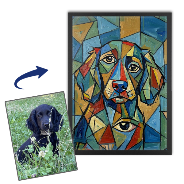 Artistic portrait in a cubist style Artistic portrait in a cubist style