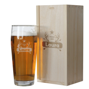 Beer glass with engraved name Beer glass with engraved name