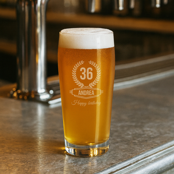 Birthday beer glass Birthday beer glass