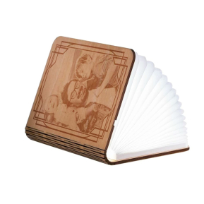 Book lamp with engraved photo frame Book lamp with engraved photo frame