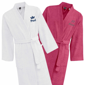 Embroidered Kimono Bathrobe 420gsm Embroidered Kimono Bathrobe 420gsm