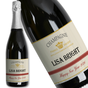 Champagne with personalised label Champagne with personalised label