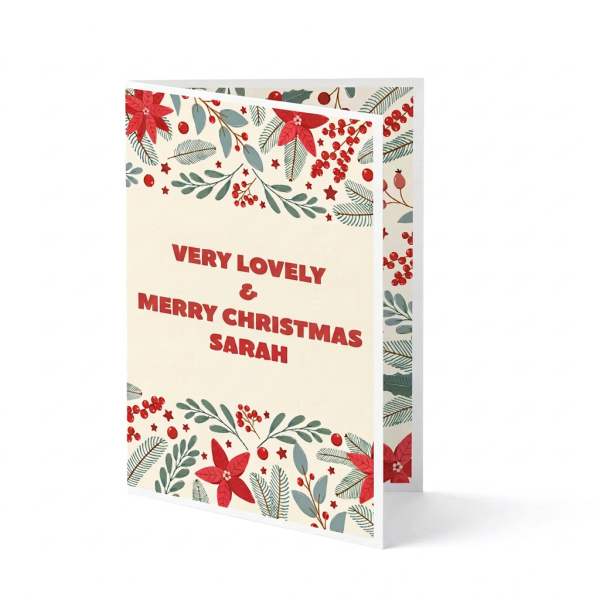 Christmas Card Poinsettia Christmas Card Poinsettia