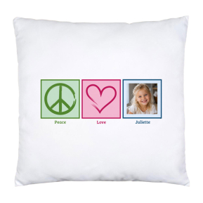 Cushion Peace & Love Photo Cushion Peace & Love Photo