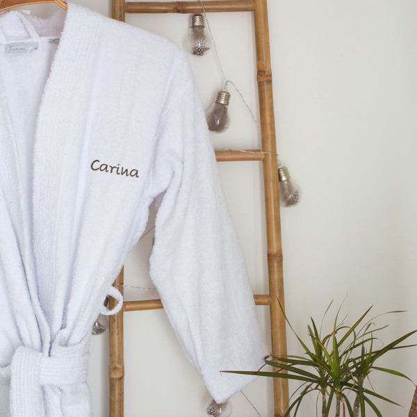 Embroidered Kimono Bathrobe 420gsm Embroidered Kimono Bathrobe 420gsm