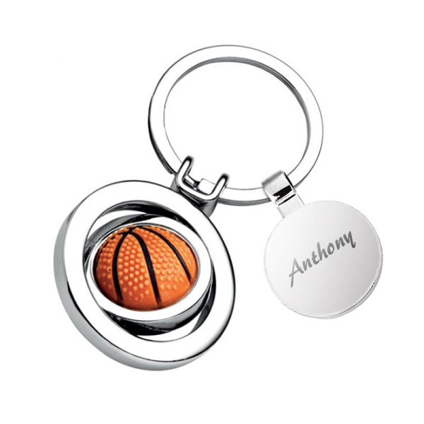 Engraved basketball keyring Engraved basketball keyring