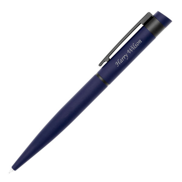 Engraved Hugo Boss Blue Loop ballpoint pen Engraved Hugo Boss Blue Loop ballpoint pen