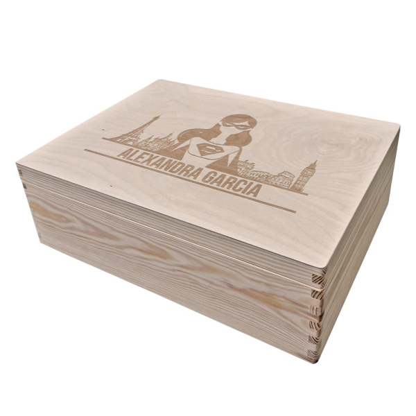 Engraved storage box Superhero or Superheroine Engraved storage box Superhero or Superheroine