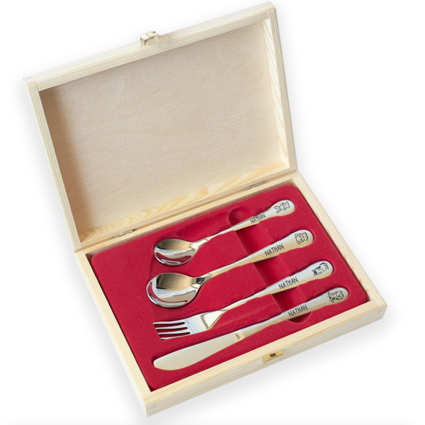 Farm Animals Gift Set with Personalised Cutlery Farm Animals Gift Set with Personalised Cutlery