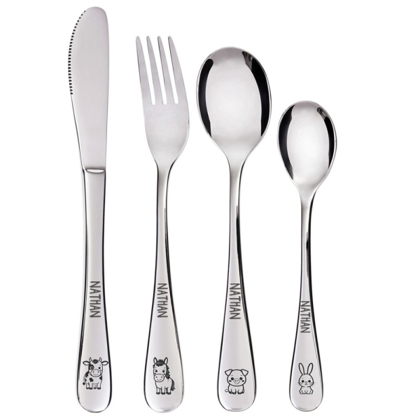 Farm Animals Gift Set with Personalised Cutlery Farm Animals Gift Set with Personalised Cutlery
