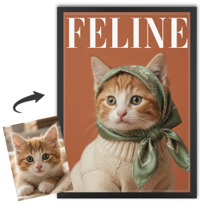 FELINE magazine cover from a photo FELINE magazine cover from a photo
