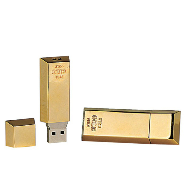 16 GB gold-bar shaped customised USB stick 16 GB gold-bar shaped customised USB stick