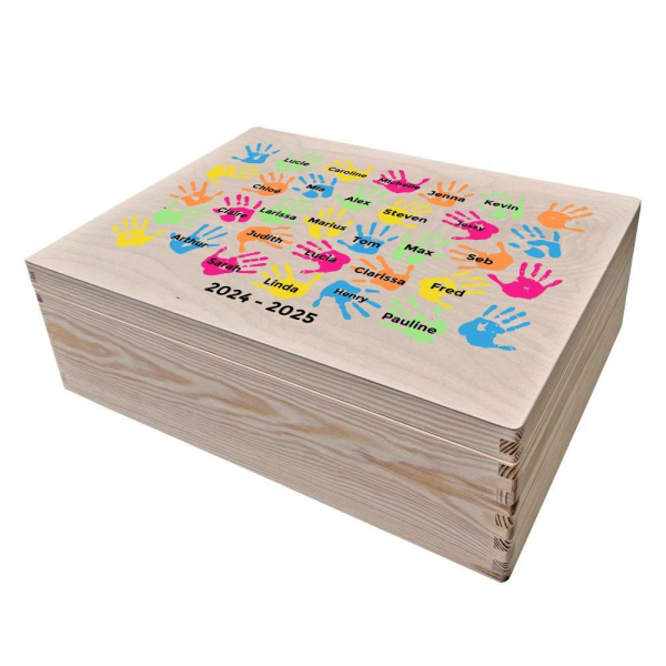 Printed keepsake box with children’s hands Printed keepsake box with children’s hands