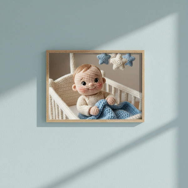 Knitted doll portrait from a photo Knitted doll portrait from a photo
