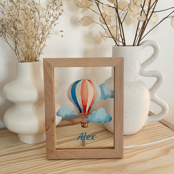 LED frame with name and hot air balloon LED frame with name and hot air balloon
