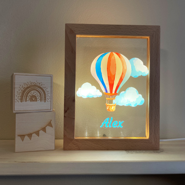 LED frame with name and hot air balloon LED frame with name and hot air balloon