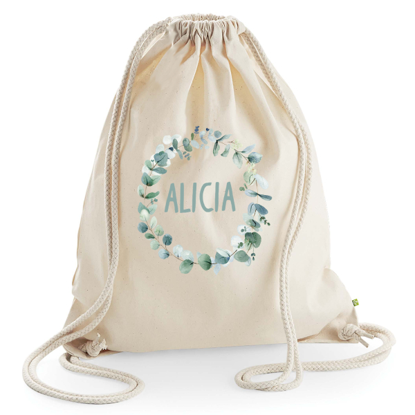 Leisure bag with floral wreath print Leisure bag with floral wreath print