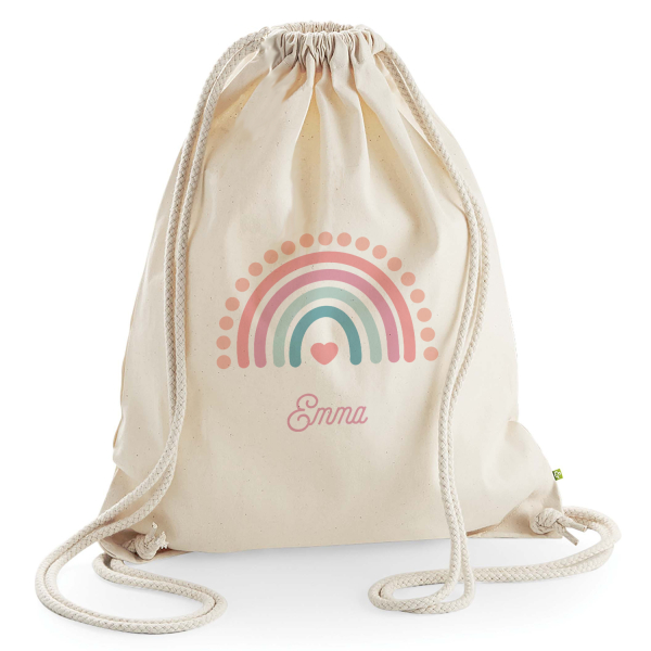 Leisure bag printed with name and rainbow Leisure bag printed with name and rainbow