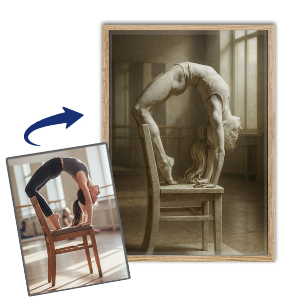Marble statue–style portrait from a photo Marble statue–style portrait from a photo