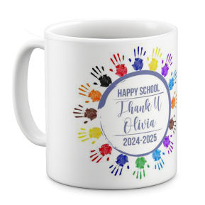 Mug with a farandole of children's hands Mug with a farandole of children's hands