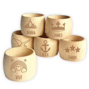 Napkin ring with name and design Napkin ring with name and design