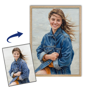 Oil-painting-style portrait from a photo Oil-painting-style portrait from a photo