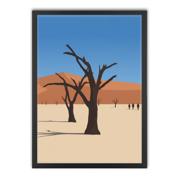 Illustrated landscape in flat design based on a photo Illustrated landscape in flat design based on a photo