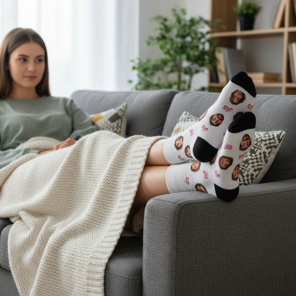 Personalised animation-style socks Personalised animation-style socks
