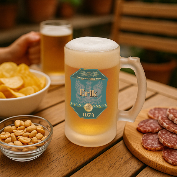 Personalised beer mug with Royal Eagle motif Personalised beer mug with Royal Eagle motif
