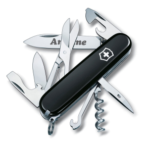 Personalised black Swiss Army Knife Personalised black Swiss Army Knife