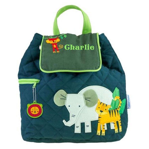Personalised children's backpack with a savannah theme Personalised children's backpack with a savannah theme