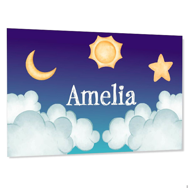 Personalised kids door sign - Clouds Personalised kids door sign - Clouds