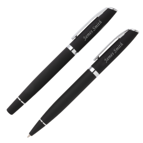 Personalised deluxe ballpoint and rollerball pen set Personalised deluxe ballpoint and rollerball pen set