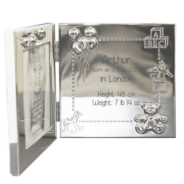 Personalised Double Frame for Birth or Christening Personalised Double Frame for Birth or Christening