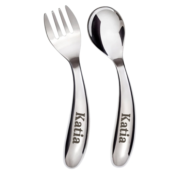 Personalised ergonomic cutlery for babies Personalised ergonomic cutlery for babies