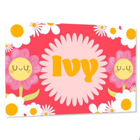 Personalised kids room door sign - Flowers Personalised kids room door sign - Flowers