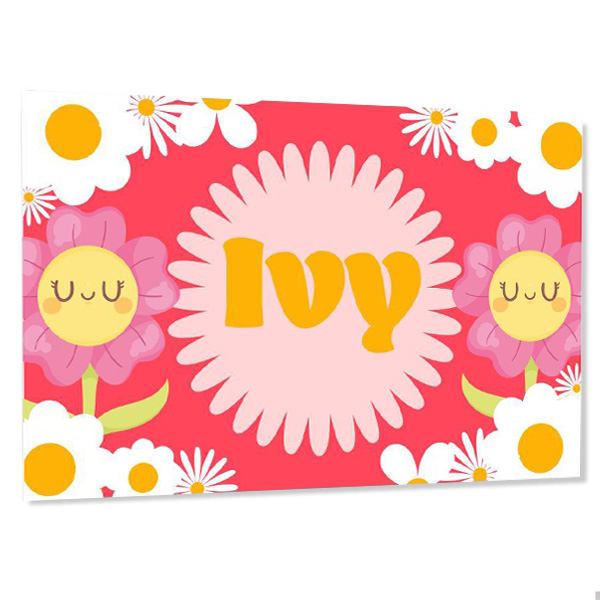 Personalised kids room door sign - Flowers Personalised kids room door sign - Flowers