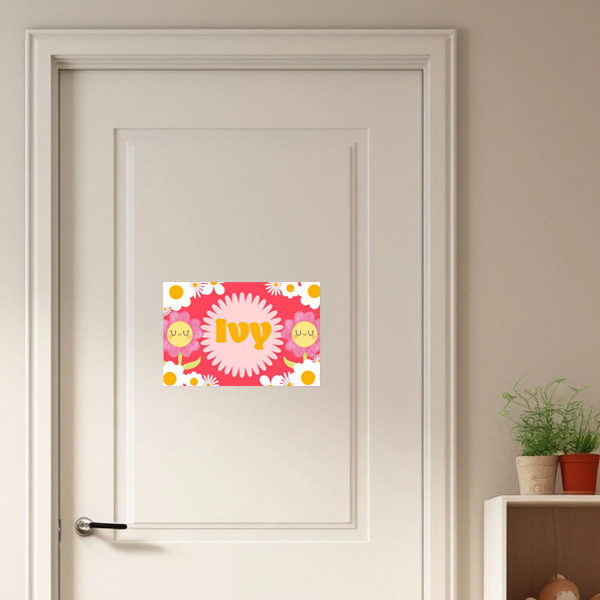Personalised kids room door sign - Flowers Personalised kids room door sign - Flowers