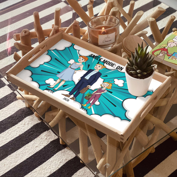 Personalised Manga Family serving tray Personalised Manga Family serving tray