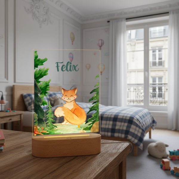 Personalised night light forest and animals Personalised night light forest and animals