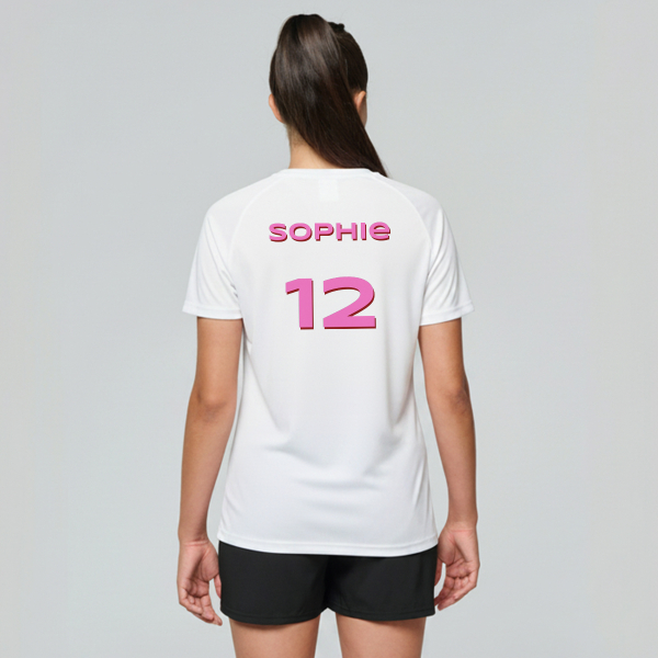 Personalised sports T-shirt Shirt number Personalised sports T-shirt Shirt number