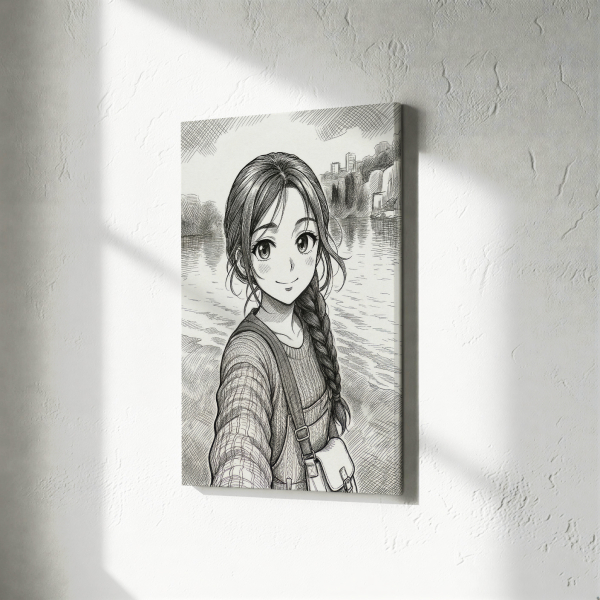 Personalised vintage manga-style portrait Personalised vintage manga-style portrait