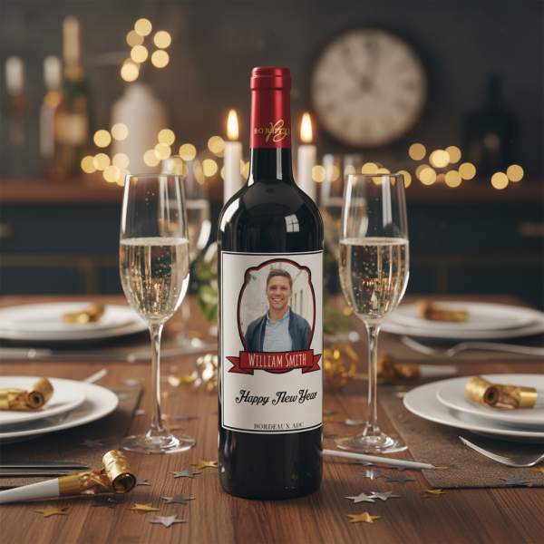 Personalised wine bottle Photo Crest Personalised wine bottle Photo Crest