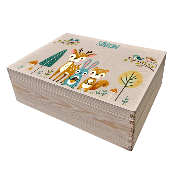 Personalised wooden keepsake box Enchanted Forest Personalised wooden keepsake box Enchanted Forest