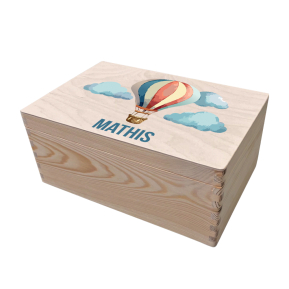 Personalised wooden keepsake box Hot Air Balloon Personalised wooden keepsake box Hot Air Balloon