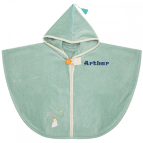 Personalised bath cape for children – Green Penguin Personalised bath cape for children – Green Penguin