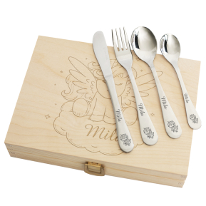 Personalised children's cutlery with unicorn design Personalised children's cutlery with unicorn design